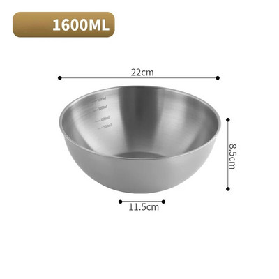 1 бр. Купа за студена юфка в корейски стил 304 от неръждаема стомана с мащаб Домашна плодова салата бибимбап