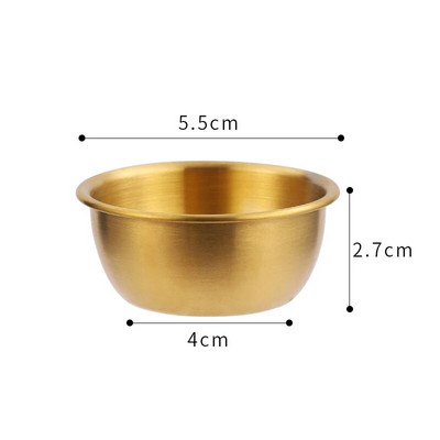 Корейски съдове за сос от неръждаема стомана 304 Посуда Подправки Чинии за подправки Поднос за сервиране Купа за потапяне на кетчуп Чаша Кухненски принадлежности