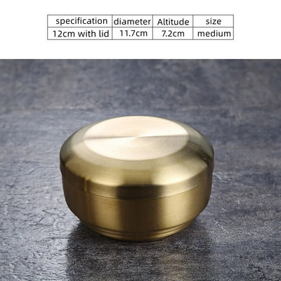 Корейска купа за кимчи 304 двуслойна купа за ориз от неръждаема стомана с капак Домашна купа за супа Ramen Детски купи за ориз против изгаряне