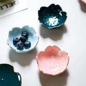 Sakura Ceramic Seasoning Bowl Πιάτο μπιχλιμπιδιού Cherry Blossom Σάλτσα πορσελάνης Πιάτο πιάτων για καρυκεύματα Κουζίνα Νέα