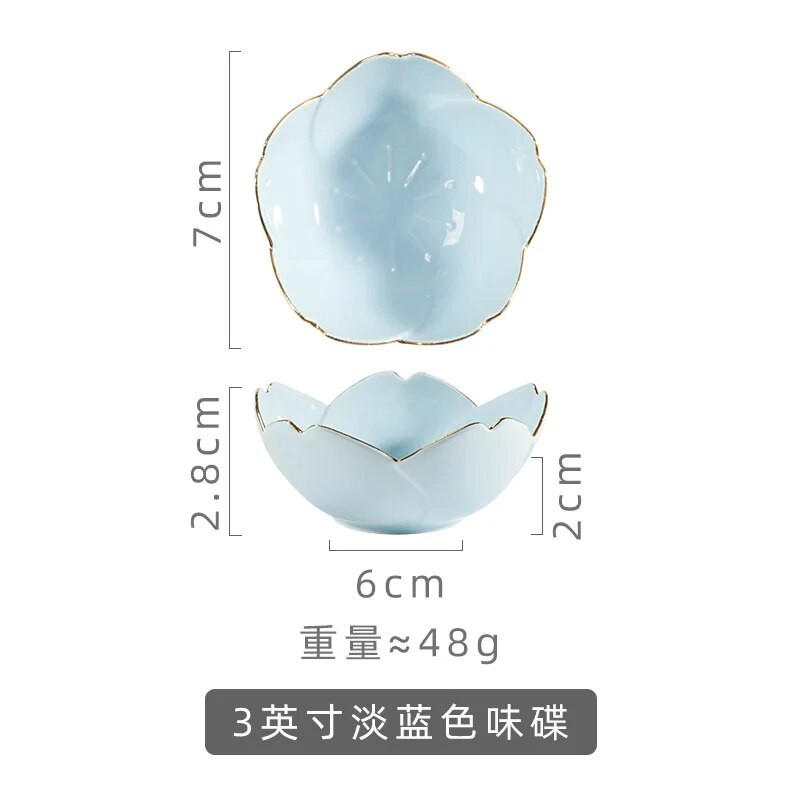 Sakura kerámia fűszeres mártogatótál cseresznyevirág csecsebecsés tányér szósz porcelán szószos tányér fűszerkonyhához Új