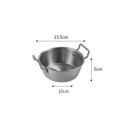 Купа за корейска кухня от неръждаема стомана 304 с дръжка Купи за ориз и вино Ястие за подправки за сос Купа за сервиране на храна Кухненска посуда