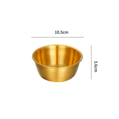 Купа за корейска кухня от неръждаема стомана 304 с дръжка Купи за ориз и вино Ястие за подправки за сос Купа за сервиране на храна Кухненска посуда