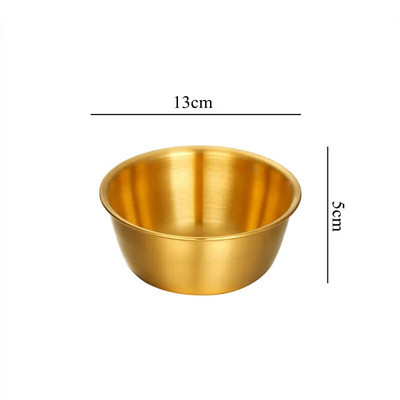 Купа за корейска кухня от неръждаема стомана 304 с дръжка Купи за ориз и вино Ястие за подправки за сос Купа за сервиране на храна Кухненска посуда