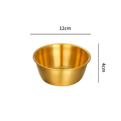 Купа за корейска кухня от неръждаема стомана 304 с дръжка Купи за ориз и вино Ястие за подправки за сос Купа за сервиране на храна Кухненска посуда