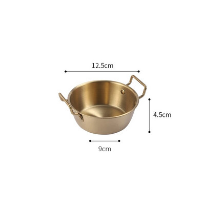 Купа за корейска кухня от неръждаема стомана 304 с дръжка Купи за ориз и вино Ястие за подправки за сос Купа за сервиране на храна Кухненска посуда