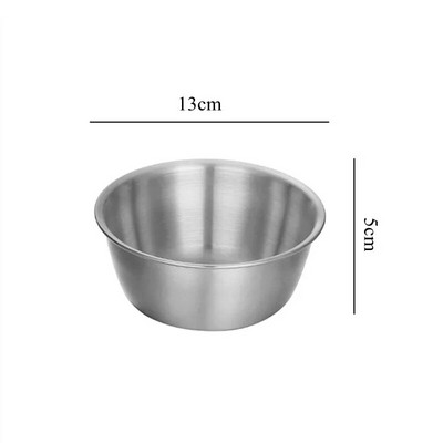 Купа за корейска кухня от неръждаема стомана 304 с дръжка Купи за ориз и вино Ястие за подправки за сос Купа за сервиране на храна Кухненска посуда