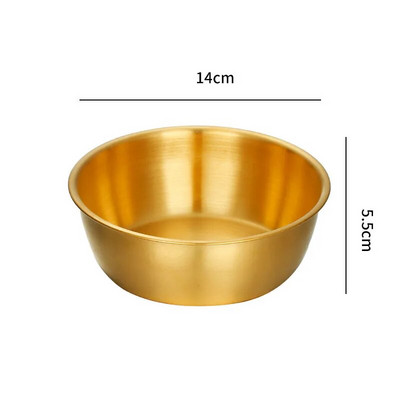 Купа за корейска кухня от неръждаема стомана 304 с дръжка Купи за ориз и вино Ястие за подправки за сос Купа за сервиране на храна Кухненска посуда