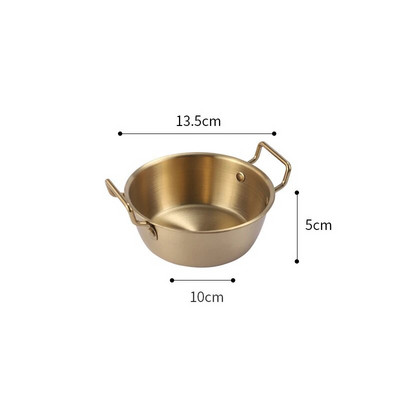 Купа за корейска кухня от неръждаема стомана 304 с дръжка Купи за ориз и вино Ястие за подправки за сос Купа за сервиране на храна Кухненска посуда