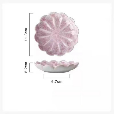 Изящна керамична чиния Аромат Малък вкус Ястие Ястие с подправки Чиния за храна Ястие с европейска форма на цвете Порцеланов сервиз