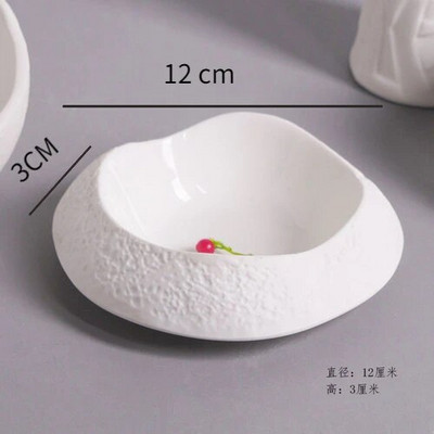 Керамично ястие от предната част на ресторанта Креативна чиния за десертна закуска Френска търговска чиния за западна храна Чиния със специална форма