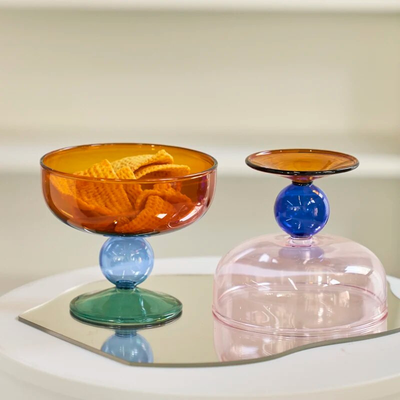 Fagylaltos tál üvegtál joghurthoz Japán tál aranyos tál színes üveg étkészlet leveses tál hőálló üveg gyümölcstál