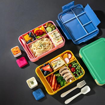 Κουτιά γεύματος για παιδιά Παιδικά μαθητικά σφραγισμένα σε διαμερίσματα Κουτιά φρουτοσαλάτας εργασίας Θέρμανση μικροκυμάτων Κουτιά Bento Εργαλεία κουζίνας