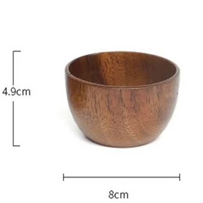 Дървена купа в японски стил Природа Купа Купи за супа/салата Оризови прибори Домакински леген Чиния с плодове Купа за салата Дървена купа за супа