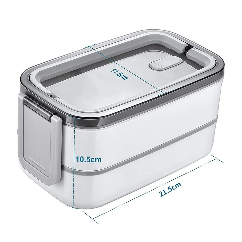 Egymásra rakható Bento ebédlődoboz fogantyúval Japán ebédlődoboz készlet kanállal és pálcikával ebédtároló doboz gyerekeknek, felnőtteknek