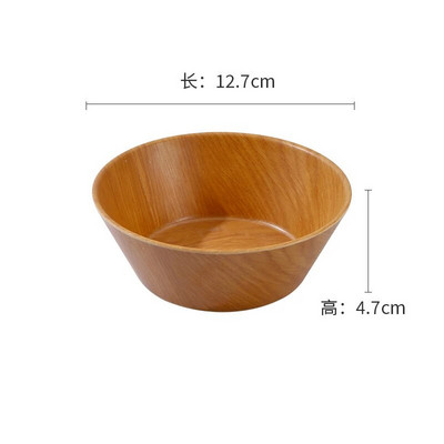 Купа за супа с имитация на меламиново дърво Купа за супа в японски стил Купа за ориз с голям капацитет Купа за салата с широко гърло Кухненска посуда за дома
