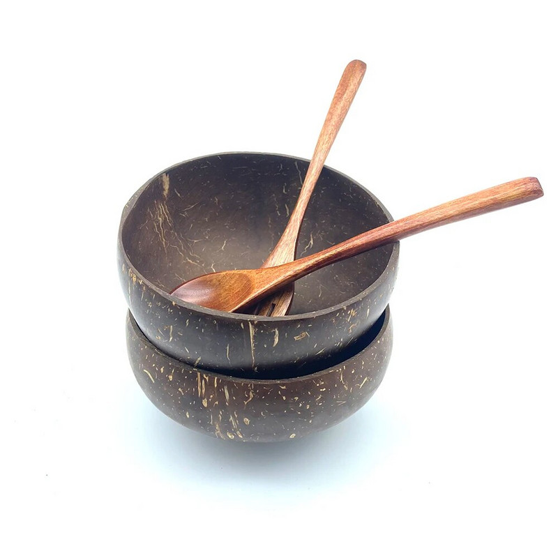 Természetes kókuszos tál gyümölcs dekoráció gyümölcssaláta tészta tál fa rizstál kézműves dekoráció kreatív