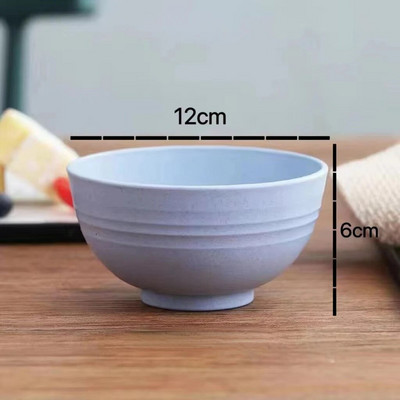 5 бр. 12 см купи за салата от пшенична слама Нечупливи купи за смесване Купи за супа за многократна употреба в съдомиялна машина, подходящи за микровълнова фурна за домашна кухня