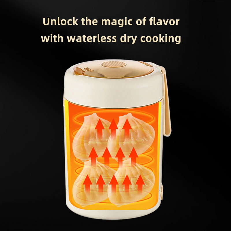 Állandó hőmérsékletű ebédlődoboz 304 rozsdamentes acél USB elektromos reggeli bögre munka hordozható autós dugaszolható hőszigetelő edény