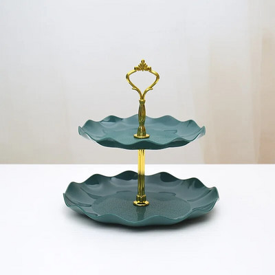 3 слоя Плодова чиния Кексчета Десерти Бонбони Бюфет Стойка Кула Сватбена парти Торта Десерт Поднос Плодове Дисплей Чиния Ястие за закуска