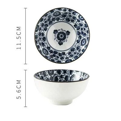 Китайски ретро стил Керамична домашна малка купа за ориз Порцеланова купа за супа с юфка Личност Китайски сервиз H193