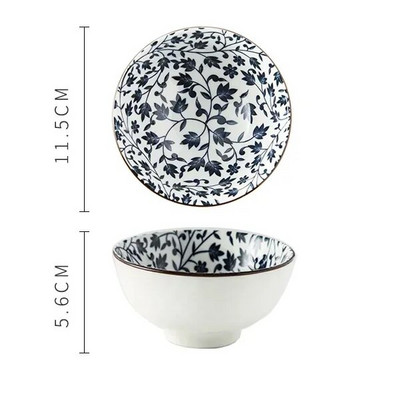 Китайски ретро стил Керамична домашна малка купа за ориз Порцеланова купа за супа с юфка Личност Китайски сервиз H193