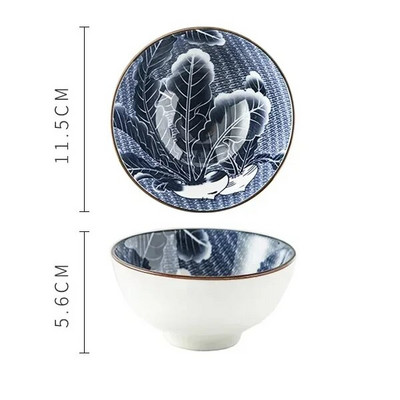 Китайски ретро стил Керамична домашна малка купа за ориз Порцеланова купа за супа с юфка Личност Китайски сервиз H193