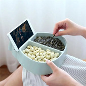 Πιάτα για φαγητό Δημιουργικό σχήμα Lazy Snack Bowl Πλαστικό διπλών στρώσεων Κουτί αποθήκευσης σνακ Μπολ Lazy Fruit Plate Bowl Artifact πιάτο