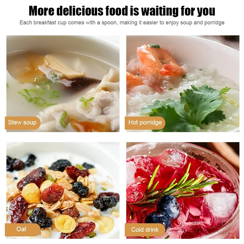 Rozsdamentes acél ebédlődobozos ivócsésze kanállal élelmiszer hőszigetelt leveses termosz tartályok termosz ebéddoboz táska