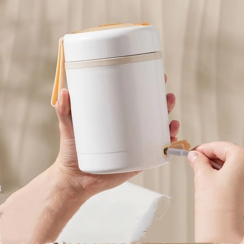 Reggelizőcsésze rozsdamentes acél dugaszolható USB szigetelt levespohár zabkása pohár kültéri hordozható vizes csésze fűtött szigetelt ebédlődoboz