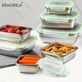 Κουτί μεσημεριανού γεύματος Bento 304 από ανοξείδωτο ατσάλι για παιδιά ενήλικες Φορητό σφραγισμένο κουτί φρέσκου αποθήκευσης Δοχεία αποθήκευσης τροφίμων για πικνίκ εργασίας