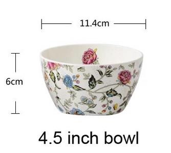 Истински костен Китай Флорална японска купа Порцеланова малка купа за закуски Керамична мини кухненска купа за сос Купа за ориз Десертна купа