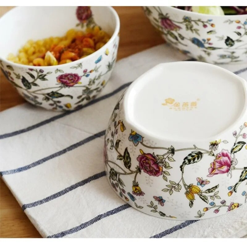 Real Bone China virágos japán tál porcelán kis uzsonnatál kerámia mini konyhai tál szószhoz Rizstál Desszerttál