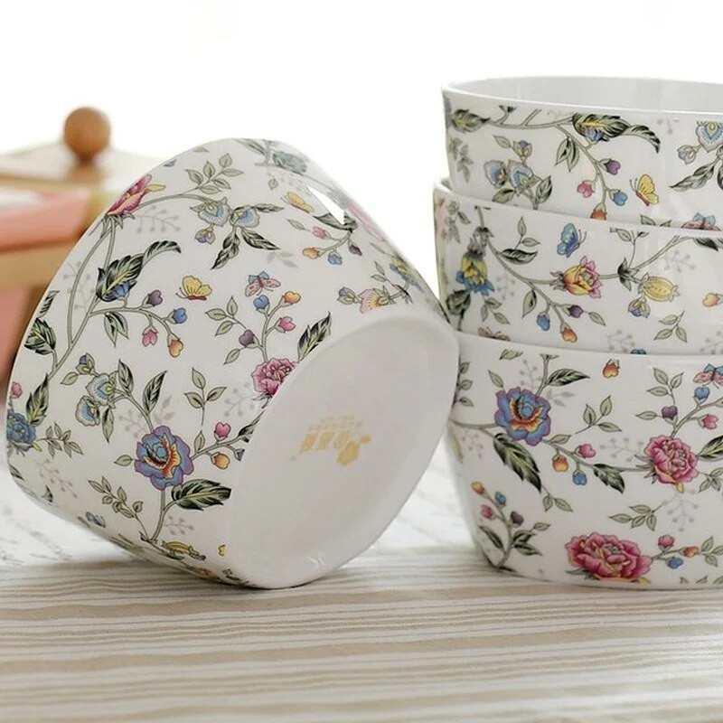 Real Bone China virágos japán tál porcelán kis uzsonnatál kerámia mini konyhai tál szószhoz Rizstál Desszerttál