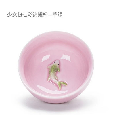 Китайски чаши за чай Порцеланови комплект чаши за чай с риба Celadon Чайник с насипни листа Сервии за пиене Чай Oolong Керамични комплекти за чай от Китай Кунг Фу