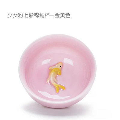 Китайски чаши за чай Порцеланови комплект чаши за чай с риба Celadon Чайник с насипни листа Сервии за пиене Чай Oolong Керамични комплекти за чай от Китай Кунг Фу