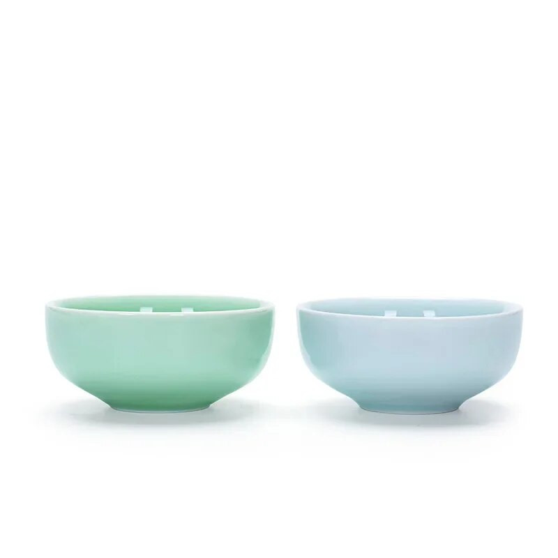 Kínai teáscsészék Porcelán celadon halas teáscsésze szett Laza levelű teáskanna ivóedény Oolong Tea Kerámia Kínai Kung Fu teáskészletek