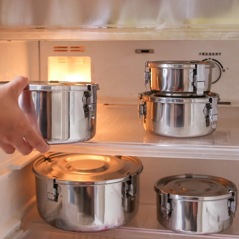 Koreai ebédlődoboz rozsdamentes acél nagy kapacitású Bento doboz lezárt szivárgásmentes piknik tároló doboz zöldség gyümölcs frissen tartó doboz