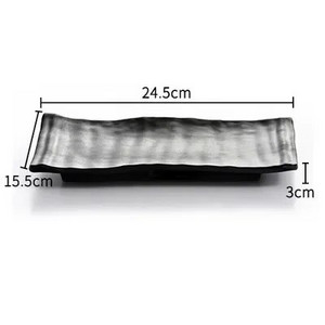 Черен скраб Раирана барбекю Месна чиния Суши Меламин Кухненски прибори Корейска кухня Саури Плодов десерт Чиния за съхранение на суши