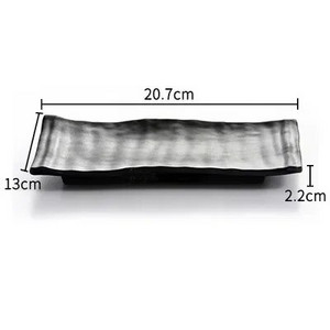 Черен скраб Раирана барбекю Месна чиния Суши Меламин Кухненски прибори Корейска кухня Саури Плодов десерт Чиния за съхранение на суши