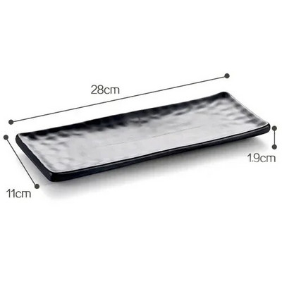 Черен скраб Раирана барбекю Месна чиния Суши Меламин Кухненски прибори Корейска кухня Саури Плодов десерт Чиния за съхранение на суши