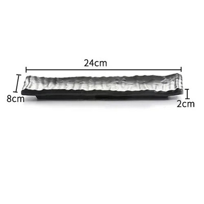 Черен скраб Раирана барбекю Месна чиния Суши Меламин Кухненски прибори Корейска кухня Саури Плодов десерт Чиния за съхранение на суши