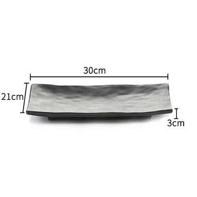 Черен скраб Раирана барбекю Месна чиния Суши Меламин Кухненски прибори Корейска кухня Саури Плодов десерт Чиния за съхранение на суши