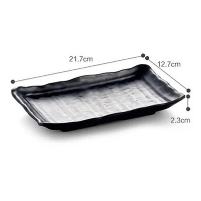 Черен скраб Раирана барбекю Месна чиния Суши Меламин Кухненски прибори Корейска кухня Саури Плодов десерт Чиния за съхранение на суши