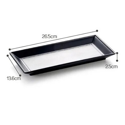 Черен скраб Раирана барбекю Месна чиния Суши Меламин Кухненски прибори Корейска кухня Саури Плодов десерт Чиния за съхранение на суши