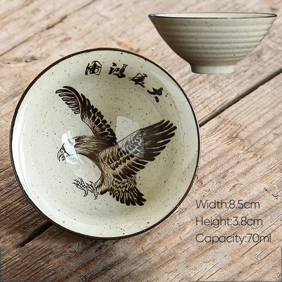 70 ml 1 бр. Ретро керамична чаша за чай Керамика Kung Fu Чаши Чаши за еспресо Чаши за кафе Керамични чаши Домакински следобед Чаша за чай на едро
