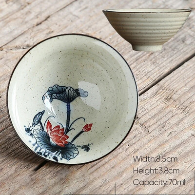 70 ml 1 бр. Ретро керамична чаша за чай Керамика Kung Fu Чаши Чаши за еспресо Чаши за кафе Керамични чаши Домакински следобед Чаша за чай на едро