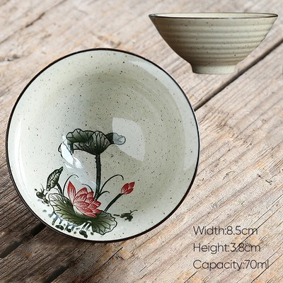 70 ml 1 бр. Ретро керамична чаша за чай Керамика Kung Fu Чаши Чаши за еспресо Чаши за кафе Керамични чаши Домакински следобед Чаша за чай на едро