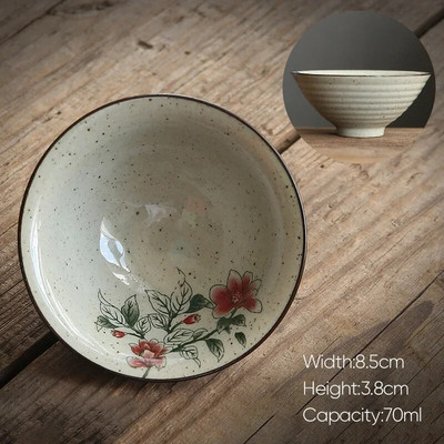 70 ml 1 бр. Ретро керамична чаша за чай Керамика Kung Fu Чаши Чаши за еспресо Чаши за кафе Керамични чаши Домакински следобед Чаша за чай на едро