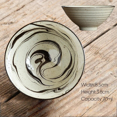 70 ml 1 бр. Ретро керамична чаша за чай Керамика Kung Fu Чаши Чаши за еспресо Чаши за кафе Керамични чаши Домакински следобед Чаша за чай на едро